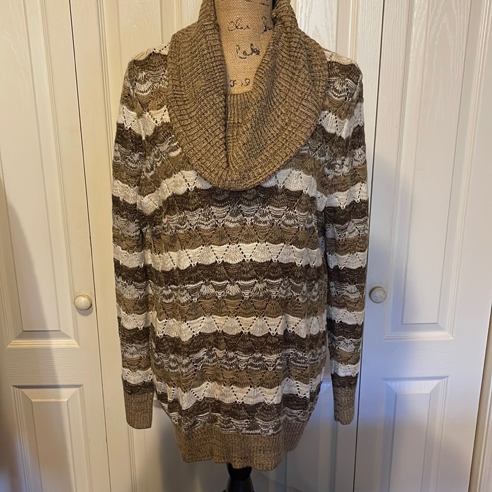 Kim Rogers XL acrylic striped sweater.